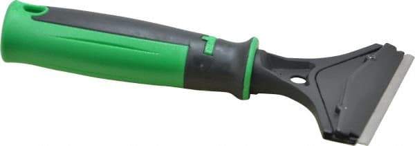 Unger - Stiff Carbon Steel 1-Edge Scraper - 4" Blade Length, Plastic Handle - Benchmark Tooling