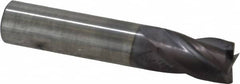 M.A. Ford - 3/8", 5/8" LOC, 3/8" Shank Diam, 2" OAL, 4 Flute, Solid Carbide Square End Mill - Single End, TiAlN Finish, Spiral Flute, 30° Helix, Centercutting, Right Hand Cut, Right Hand Flute, Series 163 - Benchmark Tooling