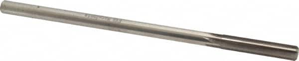 Interstate - 19/64" High Speed Steel Chucking Reamer - Straight Flute, 0.2792" Straight Shank, 1-1/2" Flute Length, 6" OAL - Benchmark Tooling
