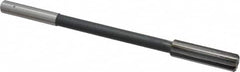 Interstate - 9/16" High Speed Steel Chucking Reamer - Straight Flute, 0.4355" Straight Shank, 2" Flute Length, 8" OAL - Benchmark Tooling