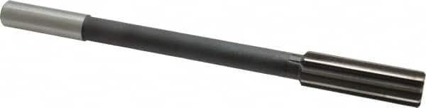 Interstate - 25/32" High Speed Steel Chucking Reamer - Straight Flute, 5/8" Straight Shank, 2-1/2" Flute Length, 9-1/2" OAL - Benchmark Tooling