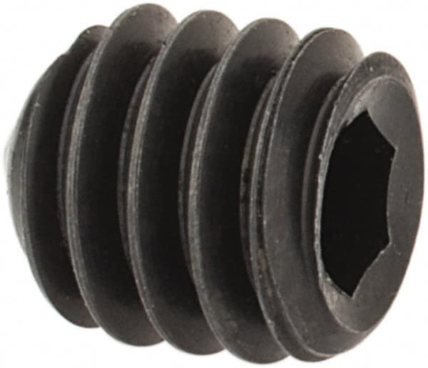 Value Collection - #8-32 UNC, 3/16" OAL, Cone Point Set Screw - Grade 8 Alloy Steel, 5/64" Key - Benchmark Tooling