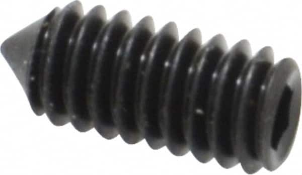 Value Collection - #8-32 UNC, 3/8" OAL, Cone Point Set Screw - Grade 8 Alloy Steel, 5/64" Key - Benchmark Tooling
