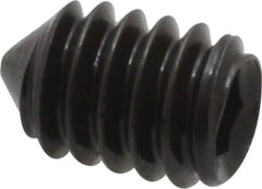 Value Collection - 1/4-20 UNC, 3/8" OAL, Cone Point Set Screw - Grade 8 Alloy Steel, 1/8" Key - Benchmark Tooling
