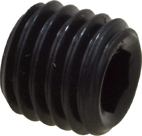 Value Collection - 1/4-28 UNF, 1/4" OAL, Oval Point Set Screw - Grade 8 Alloy Steel, 1/8" Key - Benchmark Tooling