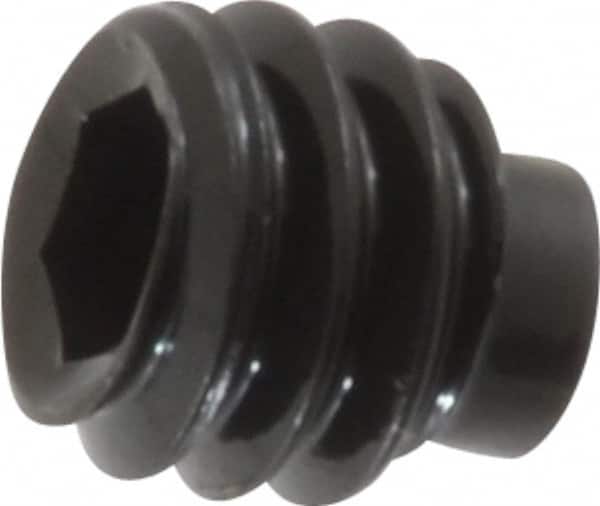 Value Collection - 1/4-20 UNC, 1/4" OAL, Half Dog Point Set Screw - Grade 8 Alloy Steel, 1/8" Key - Benchmark Tooling