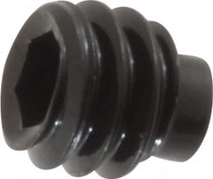 Value Collection - 1/4-20 UNC, 1/4" OAL, Half Dog Point Set Screw - Grade 8 Alloy Steel, 1/8" Key - Benchmark Tooling