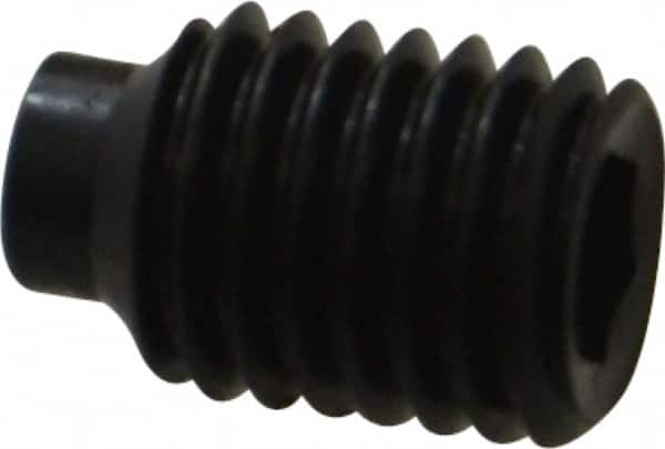 Value Collection - 1/4-28 UNF, 3/8" OAL, Half Dog Point Set Screw - Grade 8 Alloy Steel, 1/8" Key - Benchmark Tooling