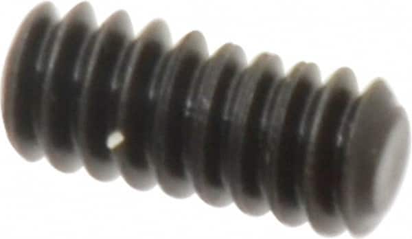 Value Collection - #6-32 UNC, 5/16" OAL, Flat Point Set Screw - Grade 8 Alloy Steel, 1/16" Key - Benchmark Tooling