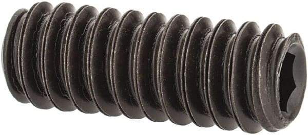 Value Collection - #10-24 UNC, 1/2" OAL, Flat Point Set Screw - Grade 8 Alloy Steel, 3/32" Key - Benchmark Tooling