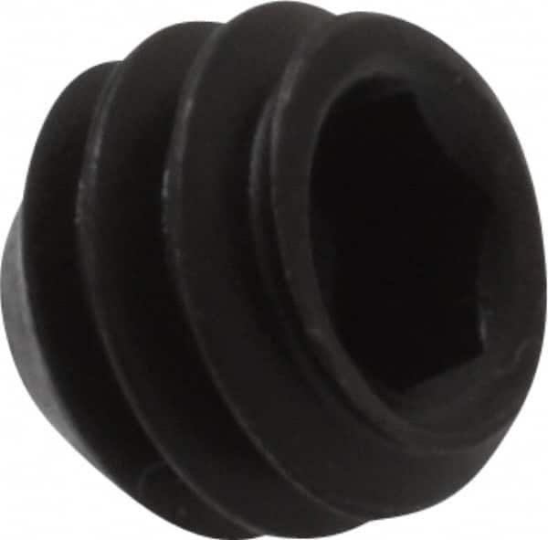 Value Collection - 1/4-20 UNC, 3/16" OAL, Flat Point Set Screw - Grade 8 Alloy Steel, 1/8" Key - Benchmark Tooling