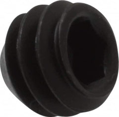 Value Collection - 1/4-20 UNC, 3/16" OAL, Flat Point Set Screw - Grade 8 Alloy Steel, 1/8" Key - Benchmark Tooling