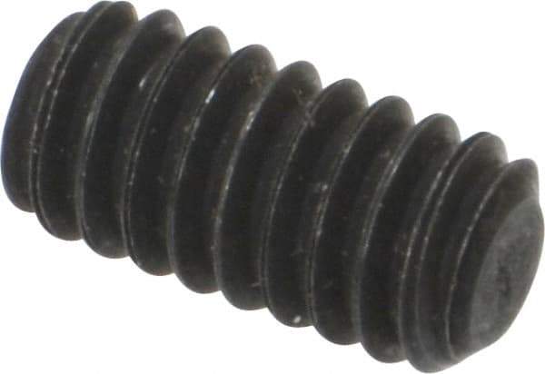 Value Collection - 1/4-20 UNC, 1/2" OAL, Flat Point Set Screw - Grade 8 Alloy Steel, 1/8" Key - Benchmark Tooling