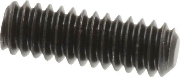 Value Collection - 1/4-20 UNC, 3/4" OAL, Flat Point Set Screw - Grade 8 Alloy Steel, 1/8" Key - Benchmark Tooling