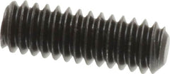 Value Collection - 1/4-20 UNC, 3/4" OAL, Flat Point Set Screw - Grade 8 Alloy Steel, 1/8" Key - Benchmark Tooling