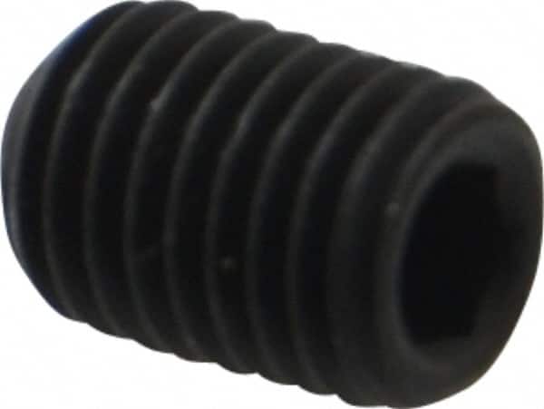 Value Collection - 1/4-28 UNF, 3/8" OAL, Flat Point Set Screw - Grade 8 Alloy Steel, 1/8" Key - Benchmark Tooling