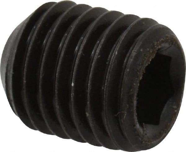 Value Collection - 5/16-24 UNF, 3/8" OAL, Flat Point Set Screw - Grade 8 Alloy Steel, 5/32" Key - Benchmark Tooling