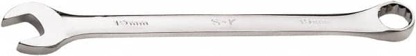 SK - 1-3/16" 12 Point Combination Wrench - 15° Offset Angle, 17" OAL, Chrome Molybdenum Steel, Chrome Finish - Benchmark Tooling