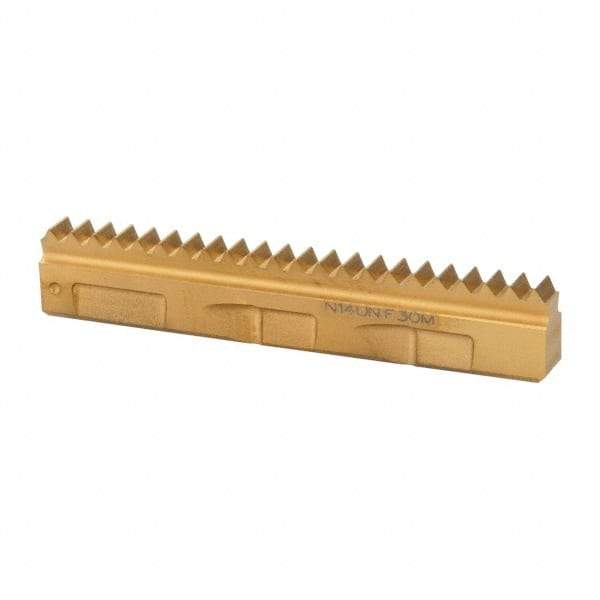 Seco - 14 TPI, Internal Thread, UN Standard, 396.19 F30M Grade Thread Mill Insert - Carbide, TiAlN/TiN Coating - Benchmark Tooling