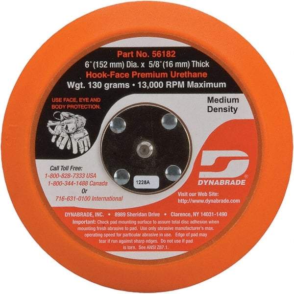 Dynabrade - 6" Diam Disc Backing Pad - 10,000 RPM - Benchmark Tooling