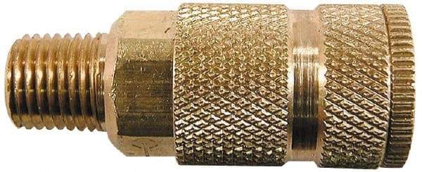 Coilhose Pneumatics - 1/2 Male NPT Industrial Pneumatic Hose Coupler - Brass, 3/8" Body Diam - Benchmark Tooling