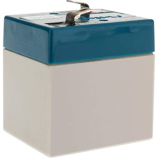 Mule - Lead-Acid, Quick-Disconnect Tab Terminal, 6 Volt, 1 Amp, Lead Rechargeable Battery - 3/16" Tab Width x 0.032" Tab Thickness, 1.65" Wide x 2" High x 2" Deep - Benchmark Tooling