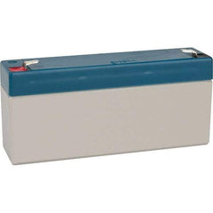 Mule - Lead-Acid, Quick-Disconnect Tab Terminal, 6 Volt, 3.2 Amp, Lead Rechargeable Battery - 6.35mm Tab Width x 0.8mm Tab Thickness, 1.34" Wide x 2.56" High x 5.28" Deep - Benchmark Tooling