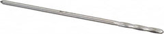 Interstate - 3/32" High Speed Steel 4 Flute Chucking Reamer - Spiral Flute, 0.088" Straight Shank, 3/4" Flute Length, 3" OAL - Benchmark Tooling