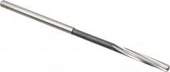 Interstate - 3/16" High Speed Steel Chucking Reamer - Spiral Flute, 0.1805" Straight Shank, 1-1/8" Flute Length, 4-1/2" OAL - Benchmark Tooling