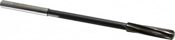 Interstate - 3/8" High Speed Steel Chucking Reamer - Spiral Flute, 0.3105" Straight Shank, 1-3/4" Flute Length, 7" OAL - Benchmark Tooling