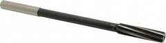 Interstate - 1/2" High Speed Steel Chucking Reamer - Spiral Flute, 0.4355" Straight Shank, 2" Flute Length, 8" OAL - Benchmark Tooling