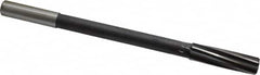 Interstate - 5/8" High Speed Steel Chucking Reamer - Spiral Flute, 9/16" Straight Shank, 2-1/4" Flute Length, 9" OAL - Benchmark Tooling