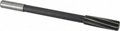 Interstate - 3/4" High Speed Steel Chucking Reamer - Spiral Flute, 5/8" Straight Shank, 2-1/2" Flute Length, 9-1/2" OAL - Benchmark Tooling