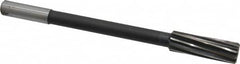 Interstate - 13/16" High Speed Steel Chucking Reamer - Spiral Flute, 5/8" Straight Shank, 2-1/2" Flute Length, 9-1/2" OAL - Benchmark Tooling