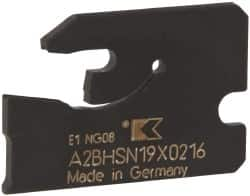 Kennametal - 3/4" Blade Height, 0.0787" Blade Width, 1" OAL, Neutral Cut, Single End Indexable Cut-Off Blade - 16mm Max Depth of Cut, A2BHSN Blade - Benchmark Tooling