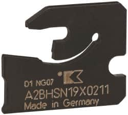 Kennametal - 3/4" Blade Height, 0.0787" Blade Width, 0.7953" OAL, Neutral Cut, Single End Indexable Cut-Off Blade - 11mm Max Depth of Cut, A2BHSN Blade - Benchmark Tooling