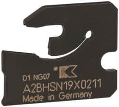 Kennametal - 3/4" Blade Height, 0.0787" Blade Width, 0.7953" OAL, Neutral Cut, Single End Indexable Cut-Off Blade - 11mm Max Depth of Cut, A2BHSN Blade - Benchmark Tooling