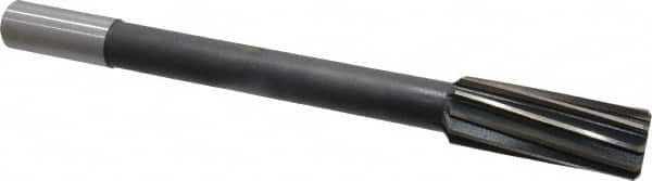 Interstate - 1-1/8" High Speed Steel Chucking Reamer - Spiral Flute, 7/8" Straight Shank, 2-7/8" Flute Length, 11" OAL - Benchmark Tooling