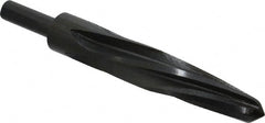 Made in USA - 15/16" Reamer Diam, 9/16" Small End Diam, 1/2" Diam Straight Shank, 5" Flute, Bridge Reamer - Benchmark Tooling