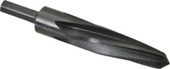 Made in USA - 1-1/16" Reamer Diam, 5/8" Small End Diam, 1/2" Diam Straight Shank, 5" Flute, Bridge Reamer - Benchmark Tooling