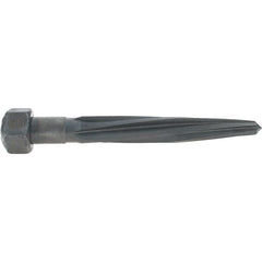 Made in USA - 11/16" Reamer Diam, 3/8" Small End Diam, 1-1/16" Hex Shank, 4-1/2" Flute, Car Reamer - Benchmark Tooling