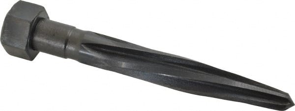 Made in USA - 13/16" Reamer Diam, 15/32" Small End Diam, 1-1/4" Hex Shank, 5" Flute, Car Reamer - Benchmark Tooling