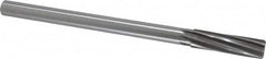 Made in USA - 5/8" High Speed Steel 8 Flute Chucking Reamer - Spiral Flute, 0.5615" Straight Shank, 2-1/4" Flute Length, 9" OAL - Benchmark Tooling