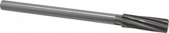 Made in USA - 23/32" High Speed Steel 8 Flute Chucking Reamer - Spiral Flute, 0.5615" Straight Shank, 2-1/4" Flute Length, 9" OAL - Benchmark Tooling