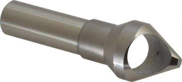 M.A. Ford - 13/16" Head Diam, 1/2" Shank Diam, 0 Flute 60° High Speed Steel Countersink - Bright Finish, 2-5/8" OAL, Single End, Straight Shank, Right Hand Cut - Benchmark Tooling