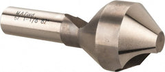 M.A. Ford - 1-1/8" Head Diam, 1/2" Shank Diam, 0 Flute 82° High Speed Steel Countersink - Benchmark Tooling