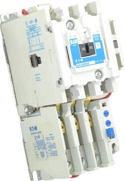 Eaton Cutler-Hammer - 110 Coil VAC at 50 Hz, 120 Coil VAC at 60 Hz, 27 Amp, NEMA Size 1, Nonreversible Open Enclosure NEMA Motor Starter - 2 hp at 1 Phase - Benchmark Tooling