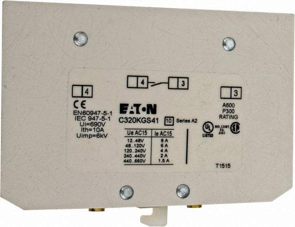Eaton Cutler-Hammer - Starter Auxiliary Contact - For Use with 100-400A Contactors - Benchmark Tooling