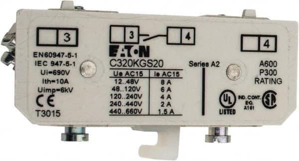 Eaton Cutler-Hammer - Starter Auxiliary Contact - For Use with 100-400A Contactors - Benchmark Tooling