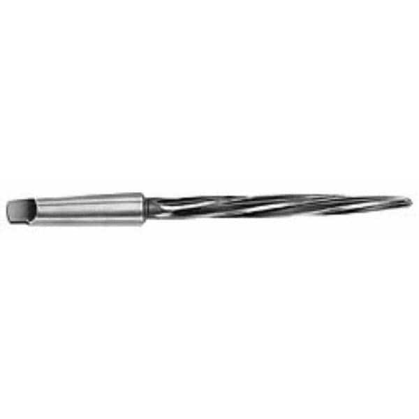 Interstate - 7/8" Reamer Diam, 39/64" Small End Diam, 3MT Morse Taper Shank, 7-3/8" Flute, Bridge Reamer - Benchmark Tooling